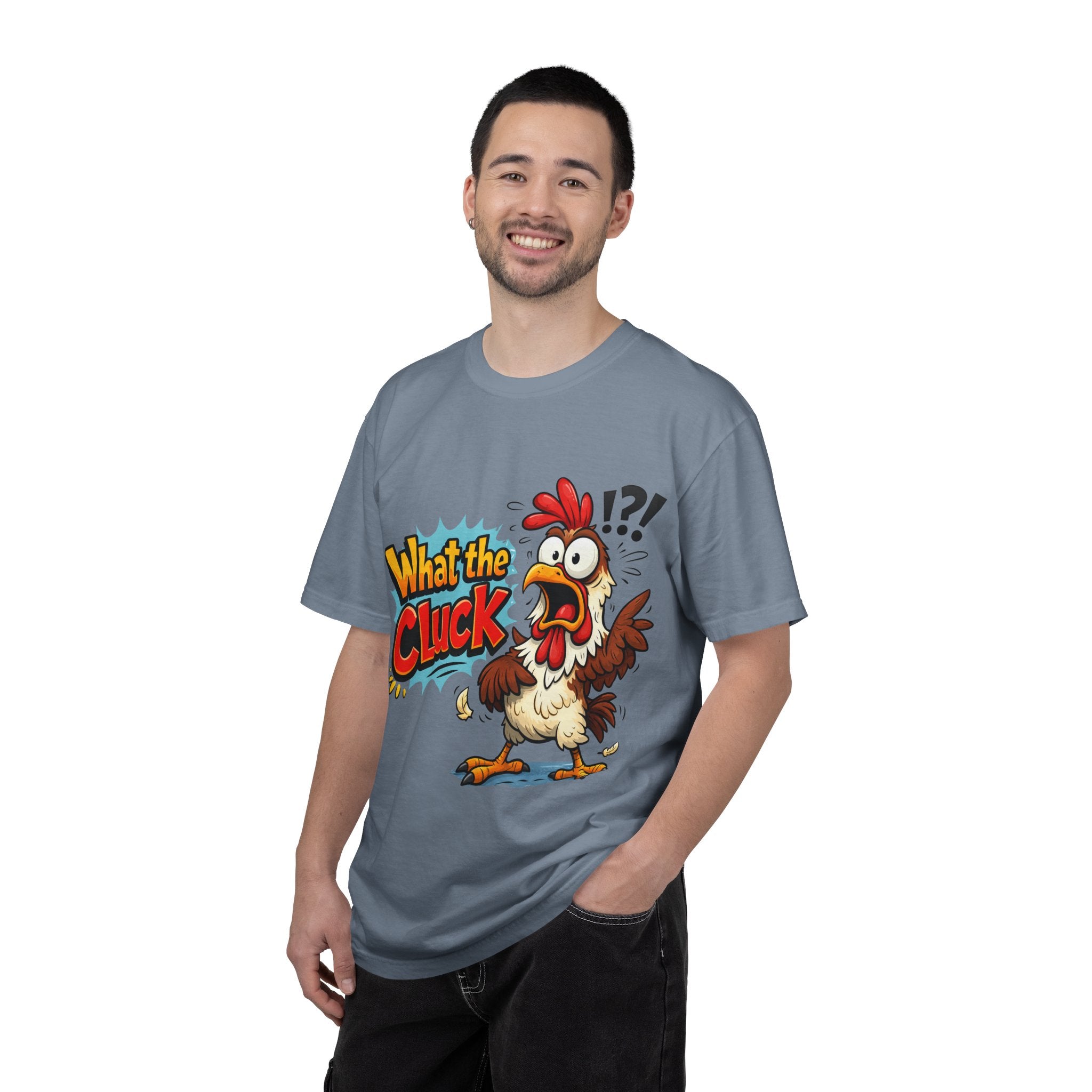 What the Cluck! Funny Chicken Graphic T-Shirt — Humorous Farm Animal Tee