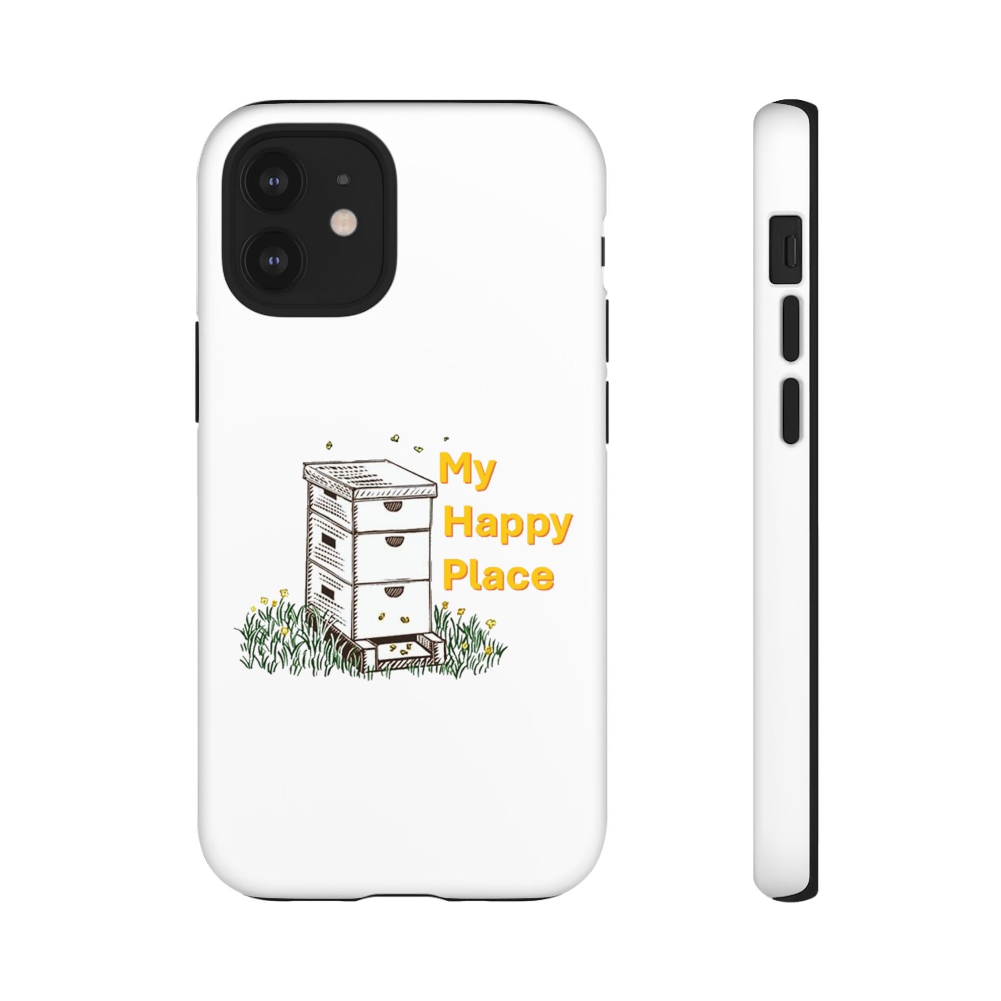 Phone Case — 'My Happy Place' Bee Hive Design Protective Cover