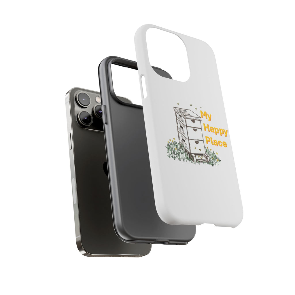 Phone Case — 'My Happy Place' Bee Hive Design Protective Cover