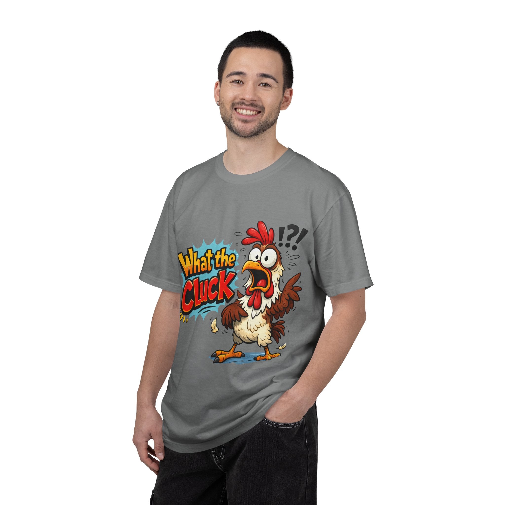 What the Cluck! Funny Chicken Graphic T-Shirt — Humorous Farm Animal Tee