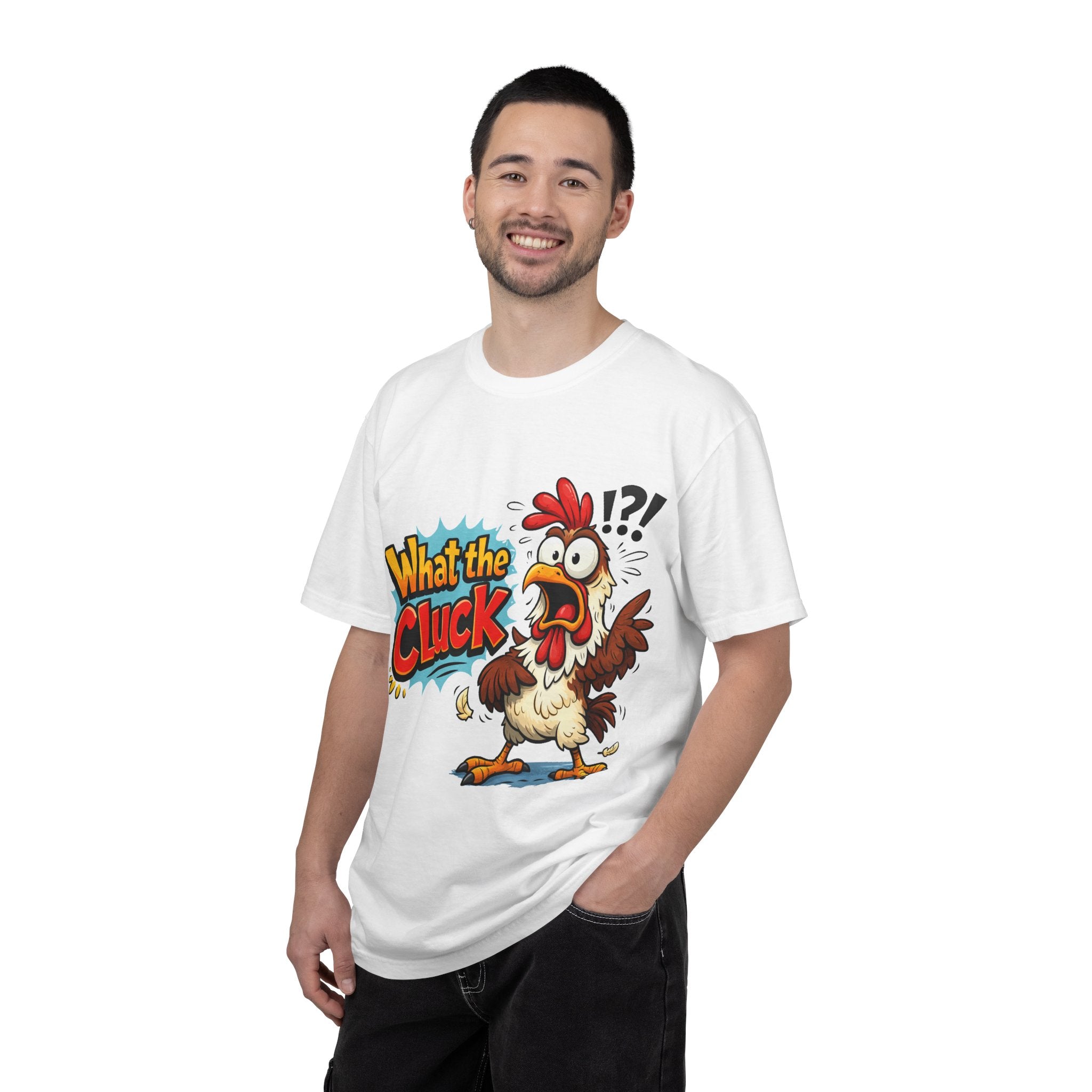 What the Cluck! Funny Chicken Graphic T-Shirt — Humorous Farm Animal Tee