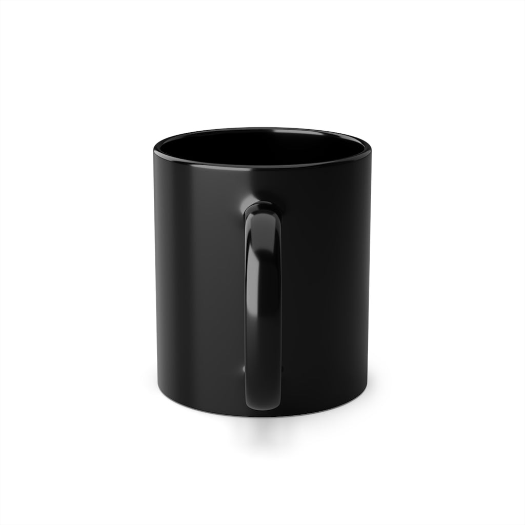 Guard Bee Black Coffee Mug — 11oz Funny Security Bee Design