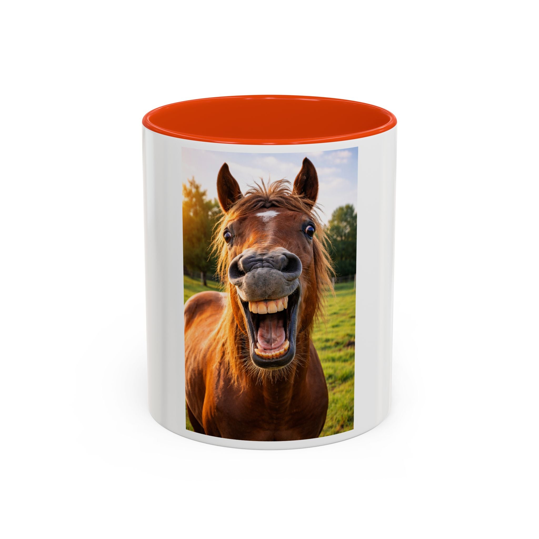 Funny Smiling Horse Coffee Mug – Cute Farm Animal 11oz/15oz Gift