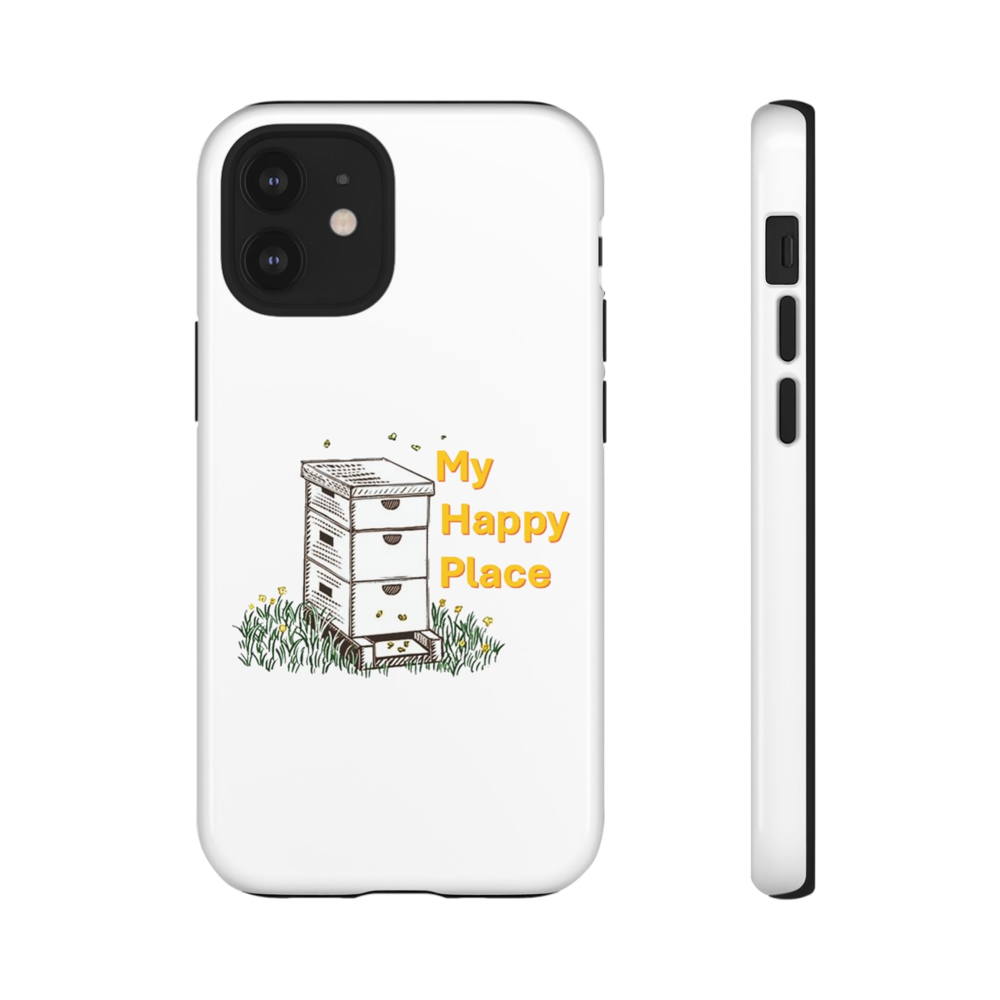 Phone Case — 'My Happy Place' Bee Hive Design Protective Cover