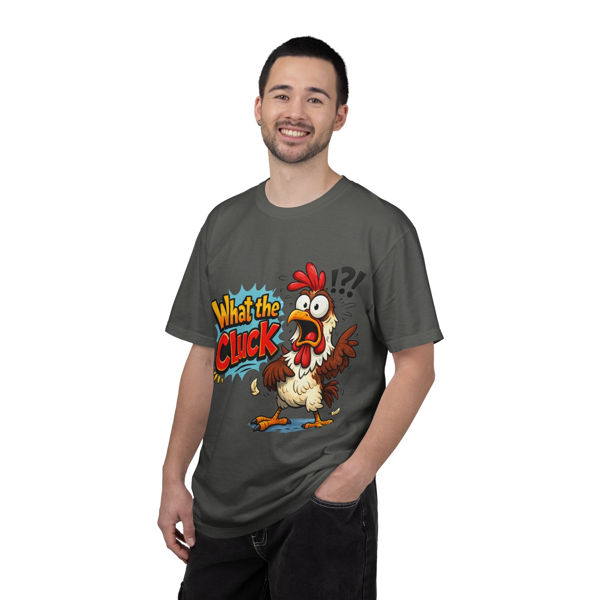 What the Cluck! Funny Chicken Graphic T-Shirt — Humorous Farm Animal Tee