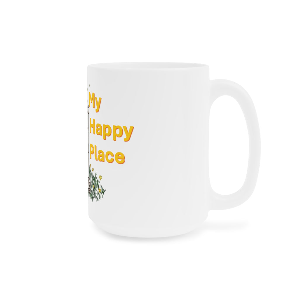 Beehive 'My Happy Place' Ceramic Mug — Beekeeper Gift