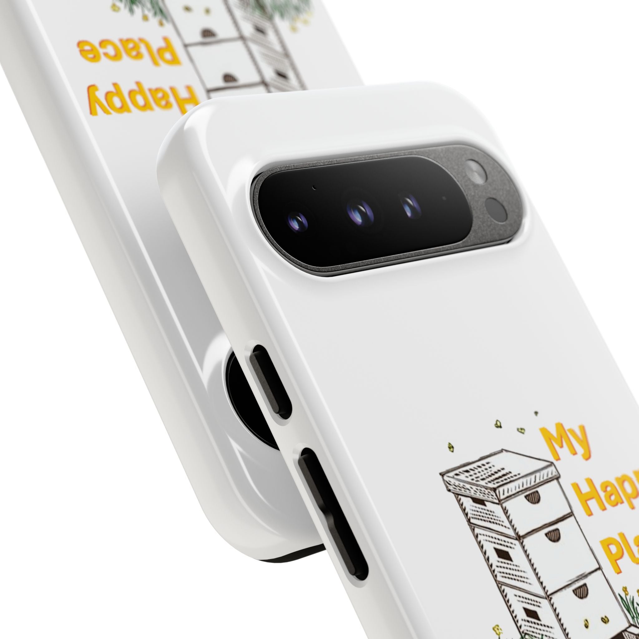 Phone Case — 'My Happy Place' Bee Hive Design Protective Cover