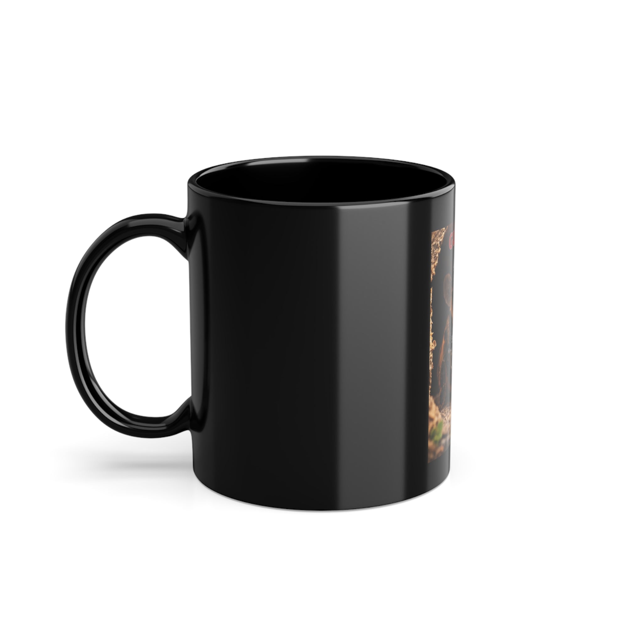 Guard Bee Black Coffee Mug — 11oz Funny Security Bee Design