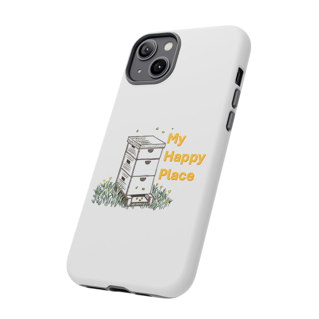 Phone Case — 'My Happy Place' Bee Hive Design Protective Cover