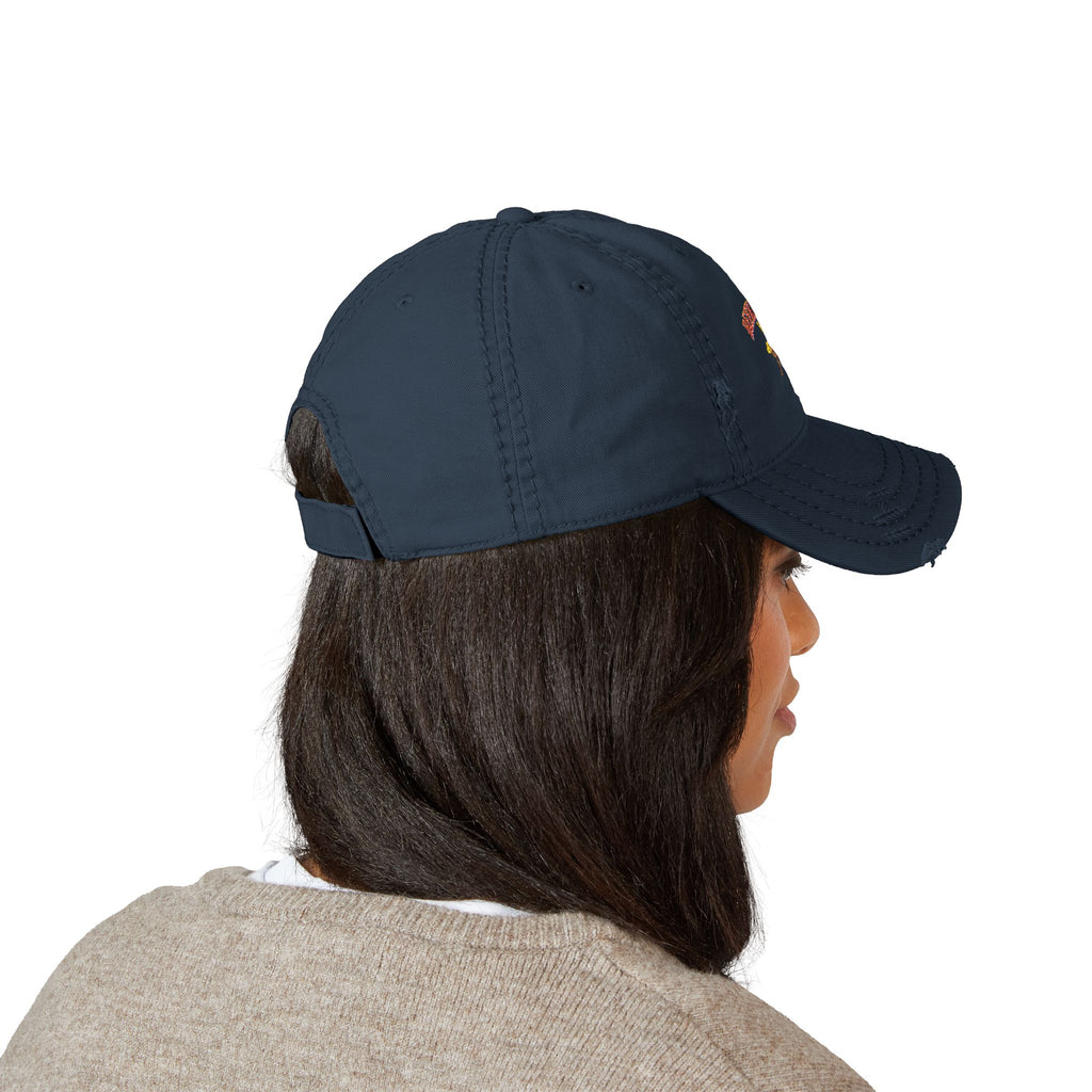 Beekeeper Embroidered Distressed Dad Hat — Vintage Beekeeping Cap