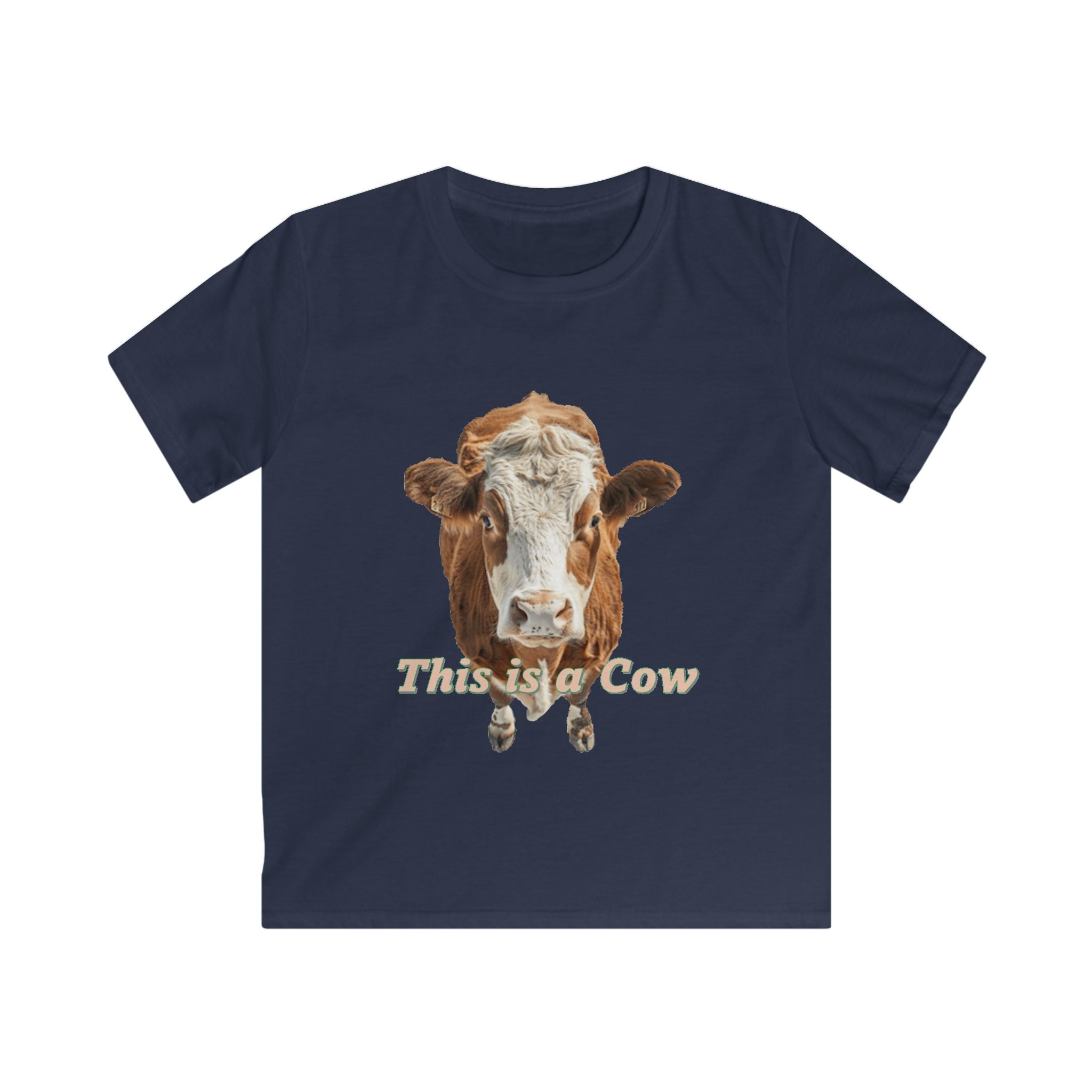 Kids Cow Graphic Tee — "This is a Cow / This is the Rest of It" Cute Farm Animal T‑Shirt for Children
