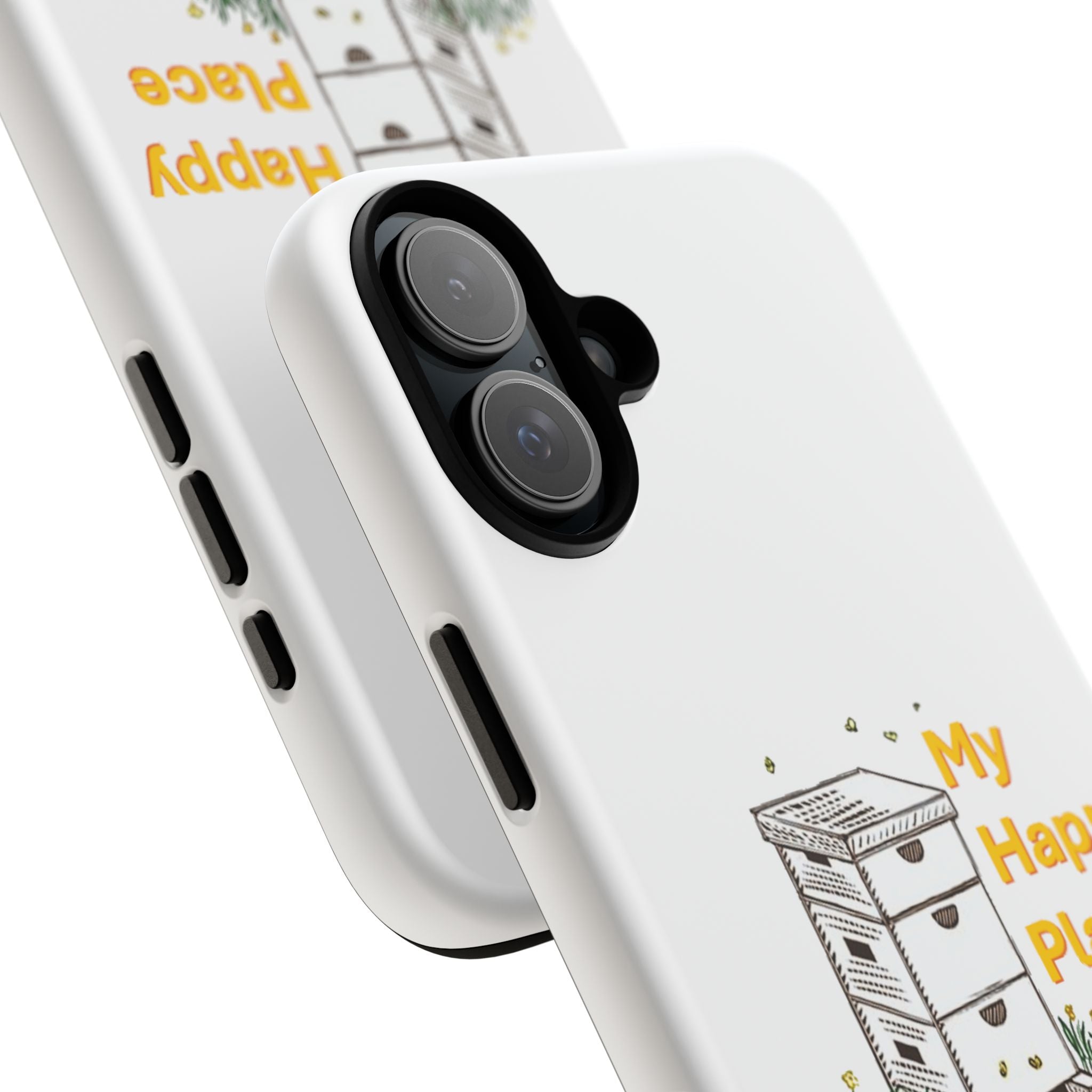 Phone Case — 'My Happy Place' Bee Hive Design Protective Cover