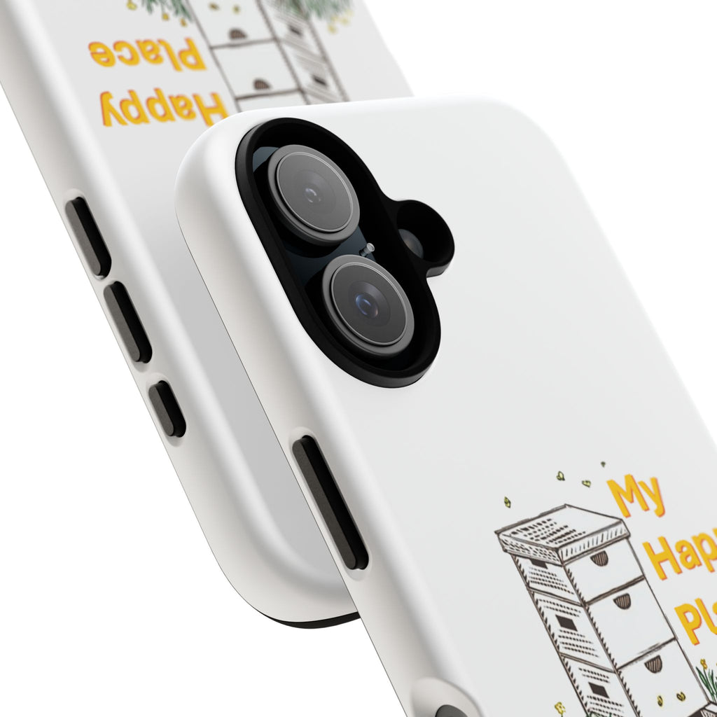 Phone Case — 'My Happy Place' Bee Hive Design Protective Cover