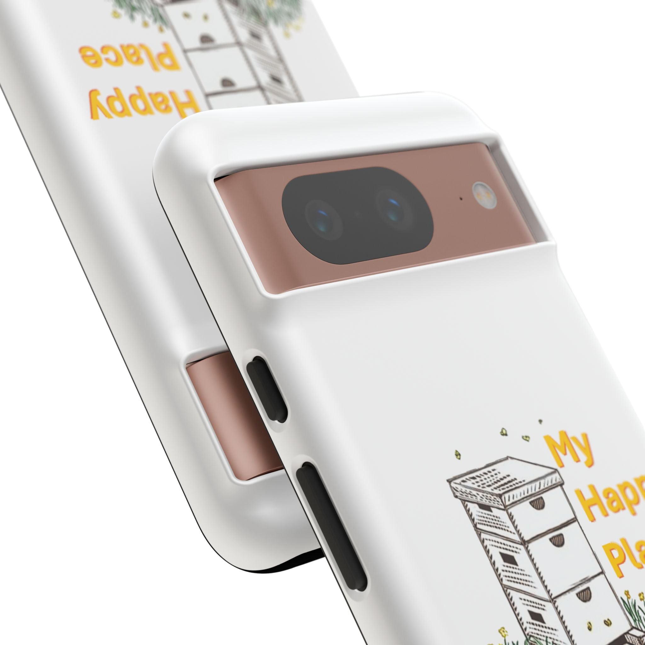 Phone Case — 'My Happy Place' Bee Hive Design Protective Cover