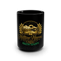 Hilltop Haven Farms 15oz Black Mug – "Brew Happy" Rustic Farmhouse Coffee Cup