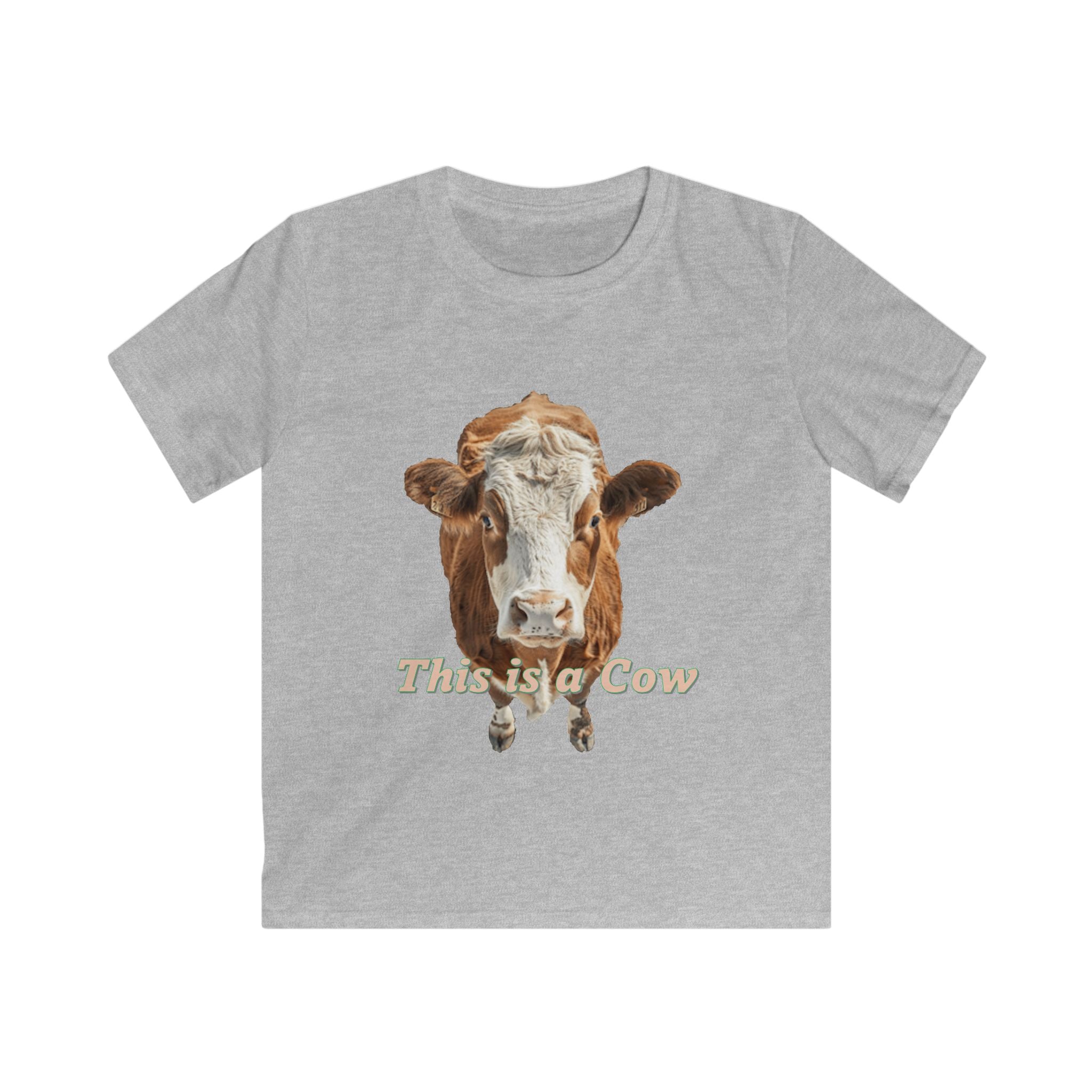 Kids Cow Graphic Tee — "This is a Cow / This is the Rest of It" Cute Farm Animal T‑Shirt for Children