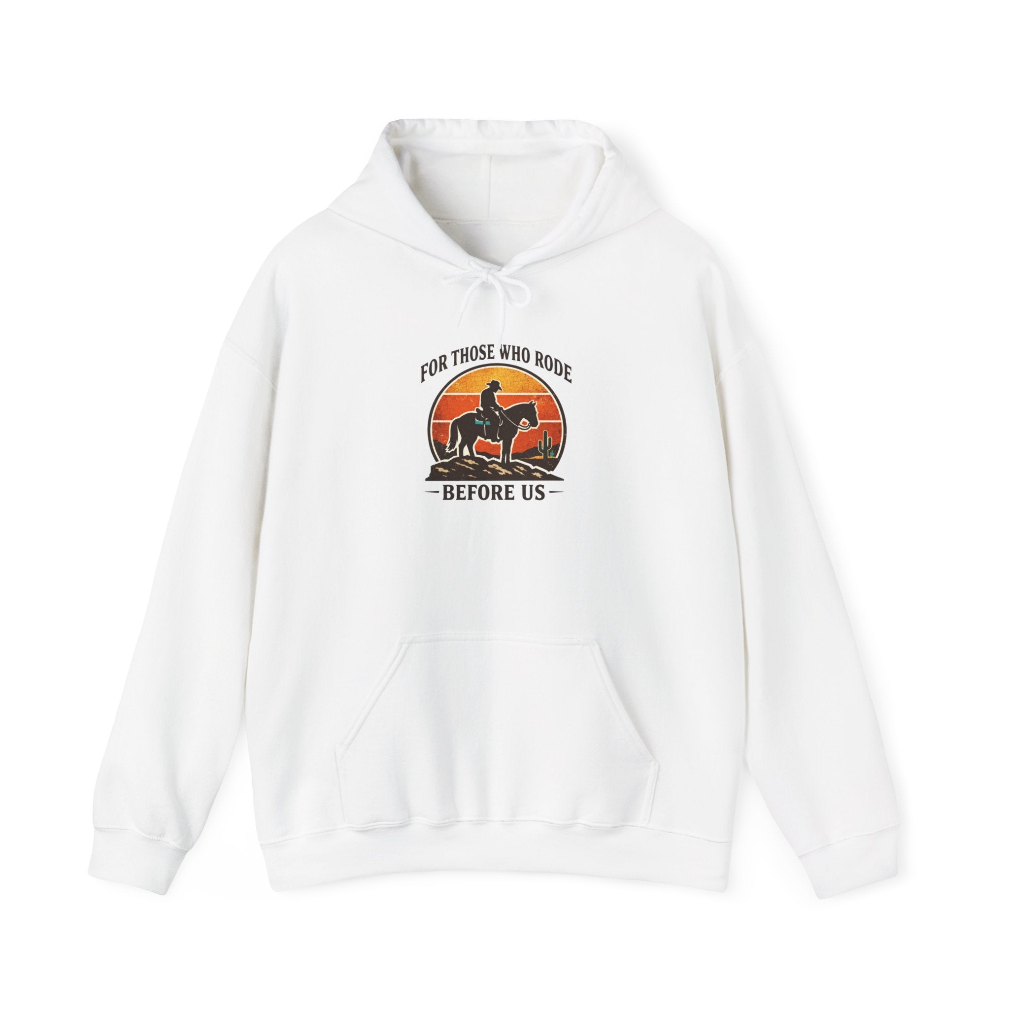 Cowboy Silhouette Hoodie | Western Americana, Vintage Frontier Rodeo