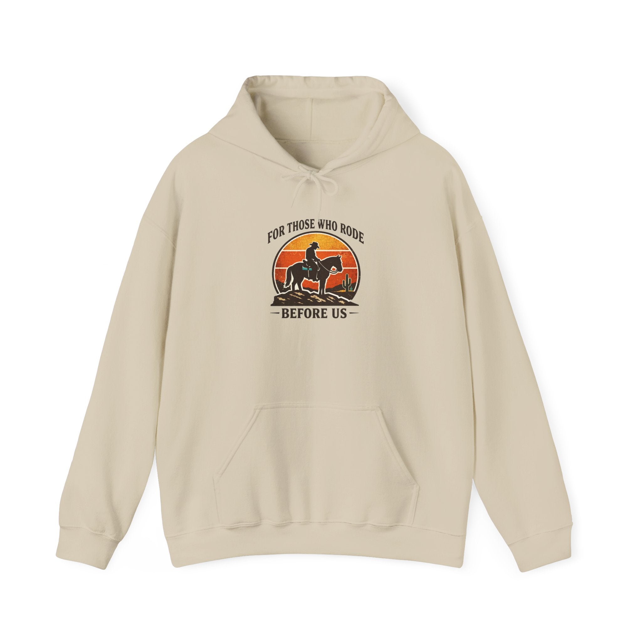 Cowboy Silhouette Hoodie | Western Americana, Vintage Frontier Rodeo