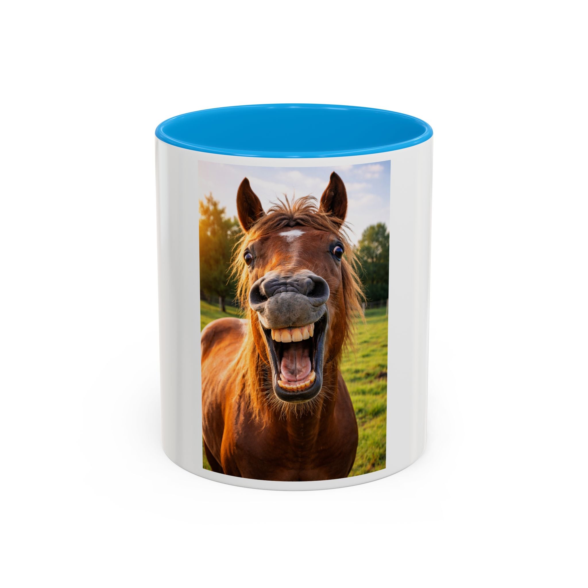 Funny Smiling Horse Coffee Mug – Cute Farm Animal 11oz/15oz Gift