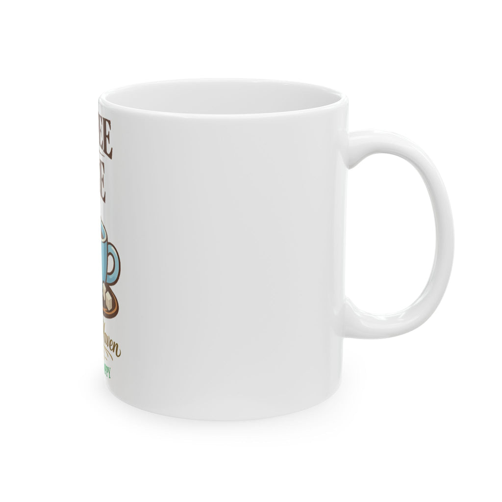 Coffee and Cake Ceramic Mug, (11oz, 15oz)
