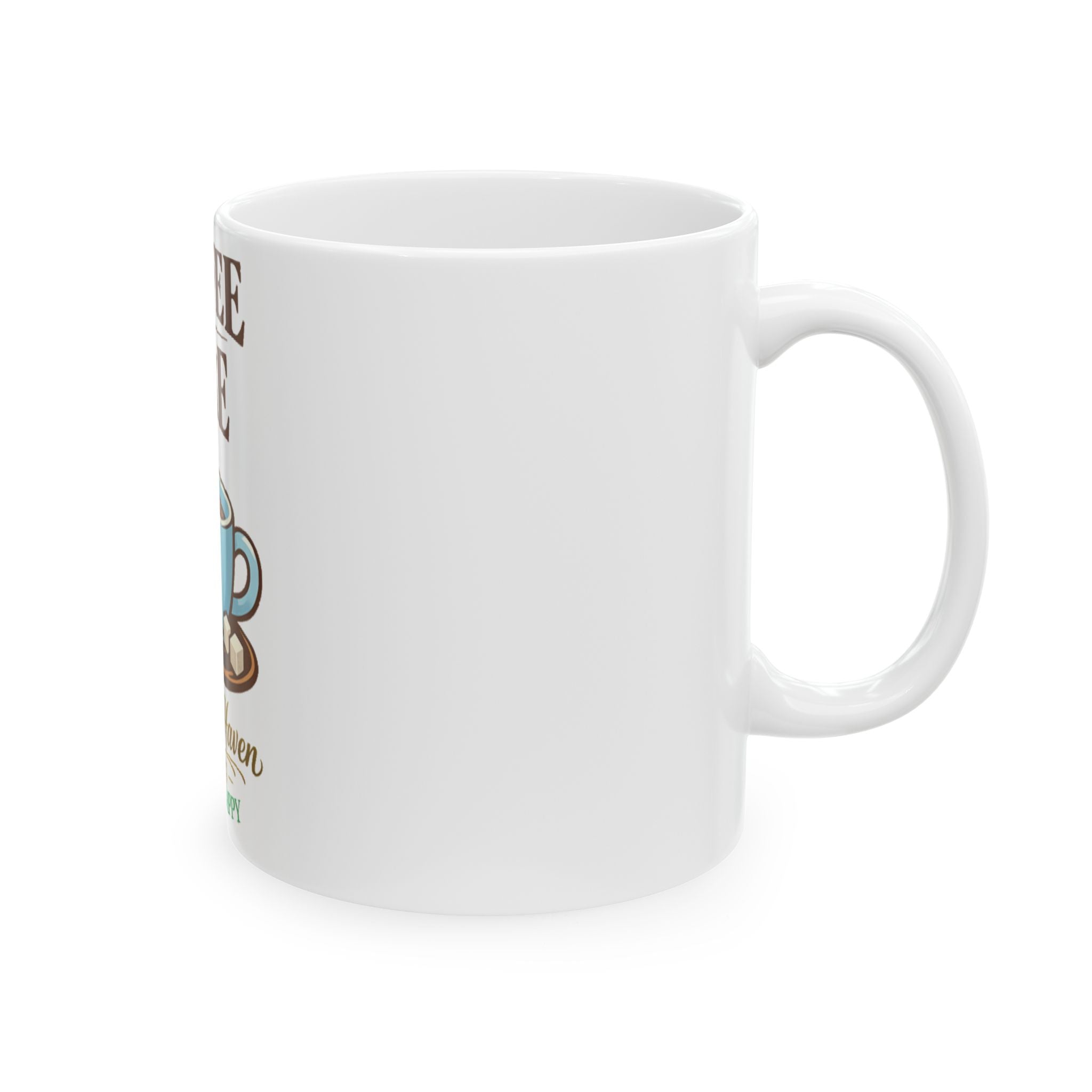 Coffee and Cake Ceramic Mug, (11oz, 15oz)