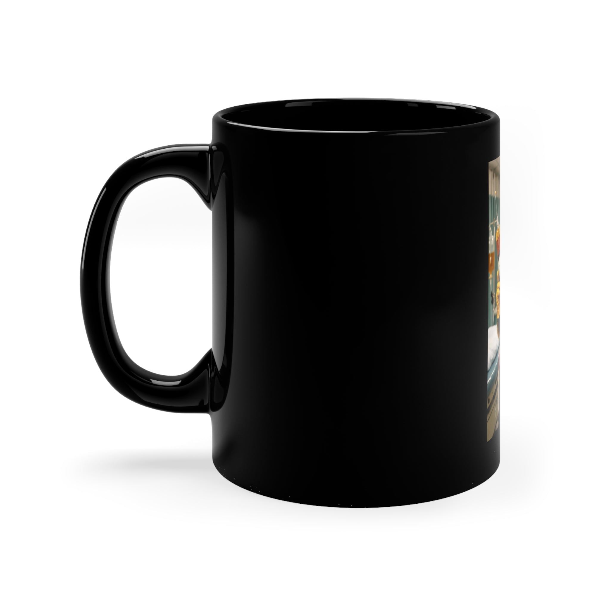 Nurse Bee Coffee Mug - Cute Nurse Bee Design 11oz Black Mug