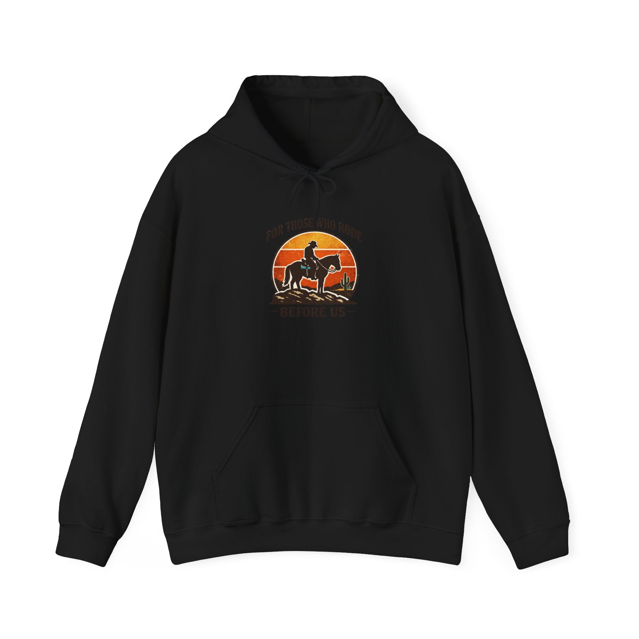 Cowboy Silhouette Hoodie | Western Americana, Vintage Frontier Rodeo