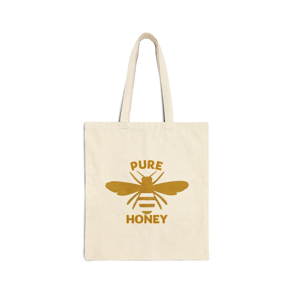 Pure Honey Bee Canvas Tote — Eco Grocery & Market Bag