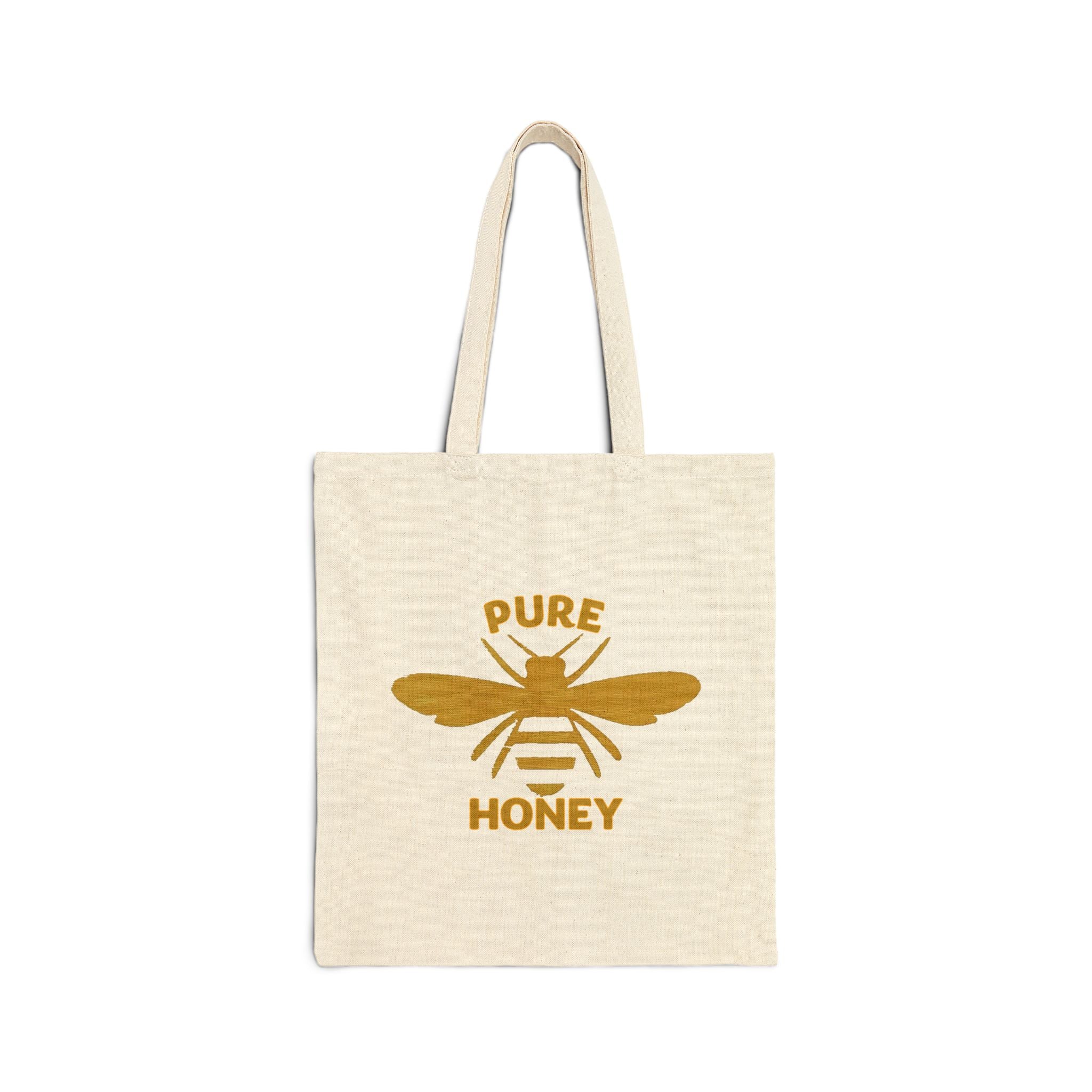 Pure Honey Bee Canvas Tote — Eco Grocery & Market Bag