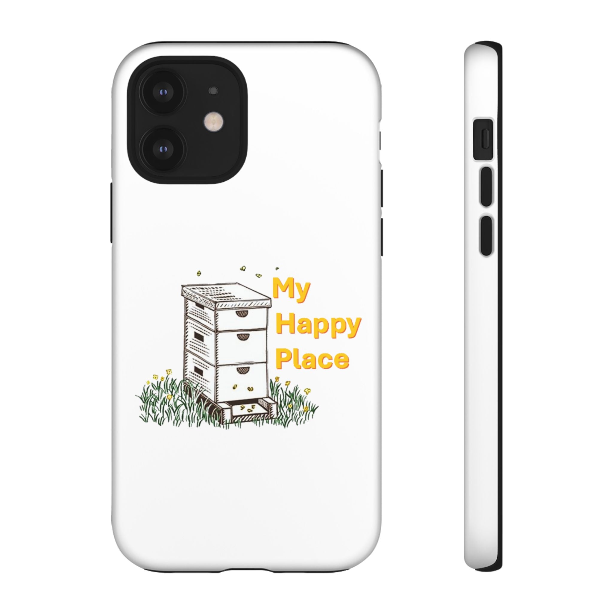 Phone Case — 'My Happy Place' Bee Hive Design Protective Cover