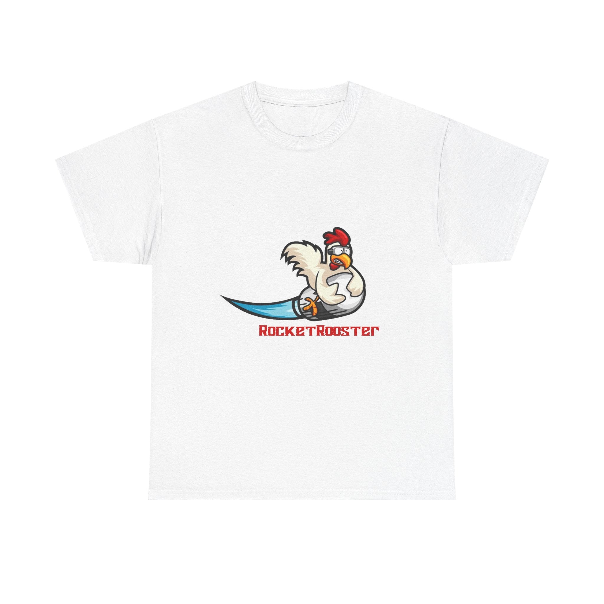Rocket Rooster T‑Shirt — Retro Cartoon Rooster Logo Tee