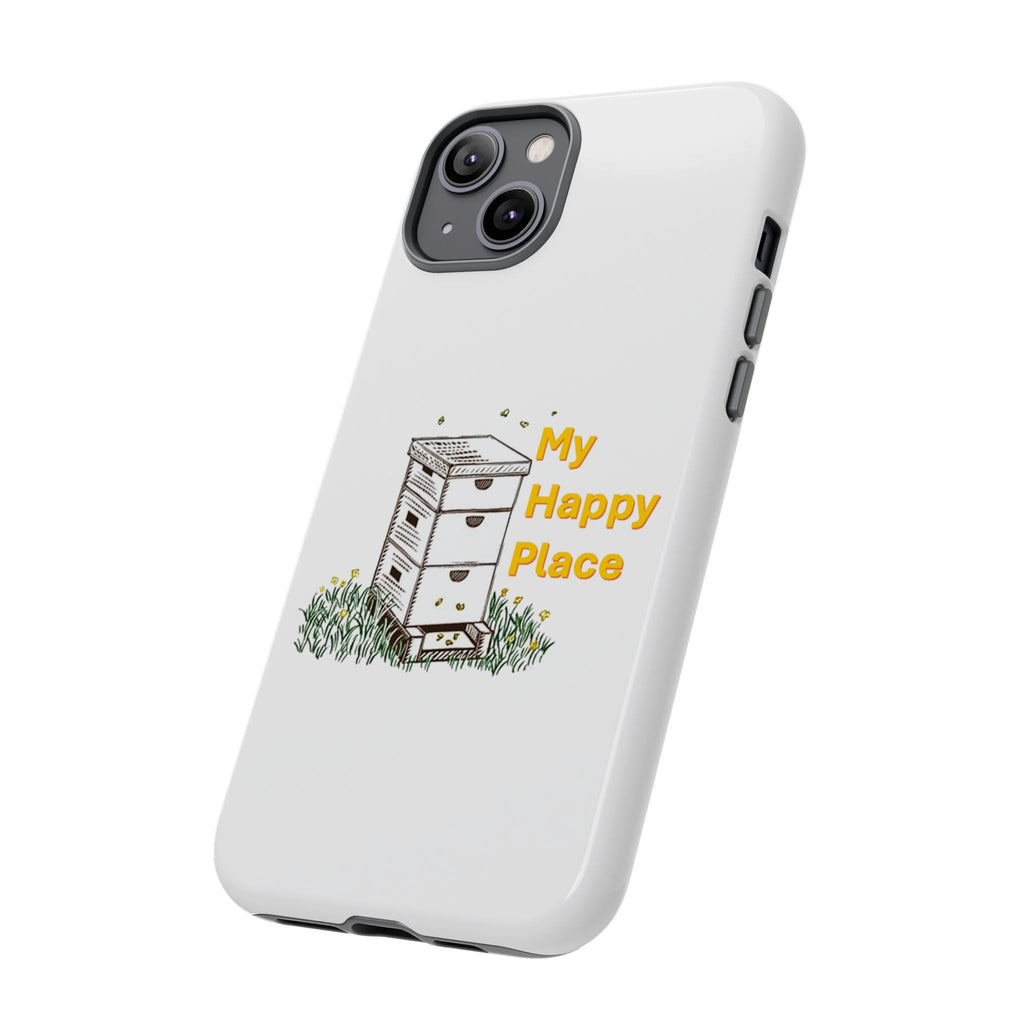 Phone Case — 'My Happy Place' Bee Hive Design Protective Cover