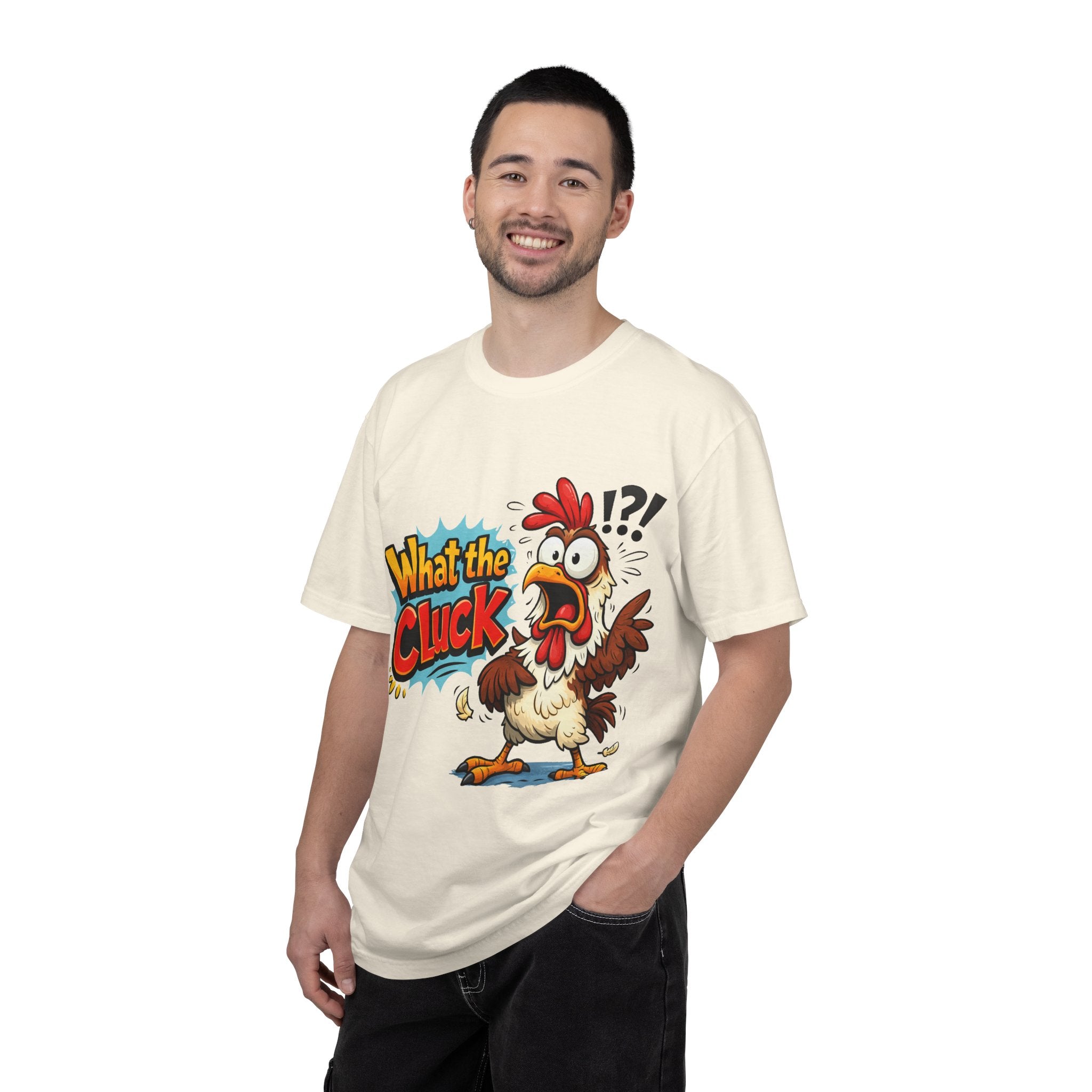What the Cluck! Funny Chicken Graphic T-Shirt — Humorous Farm Animal Tee