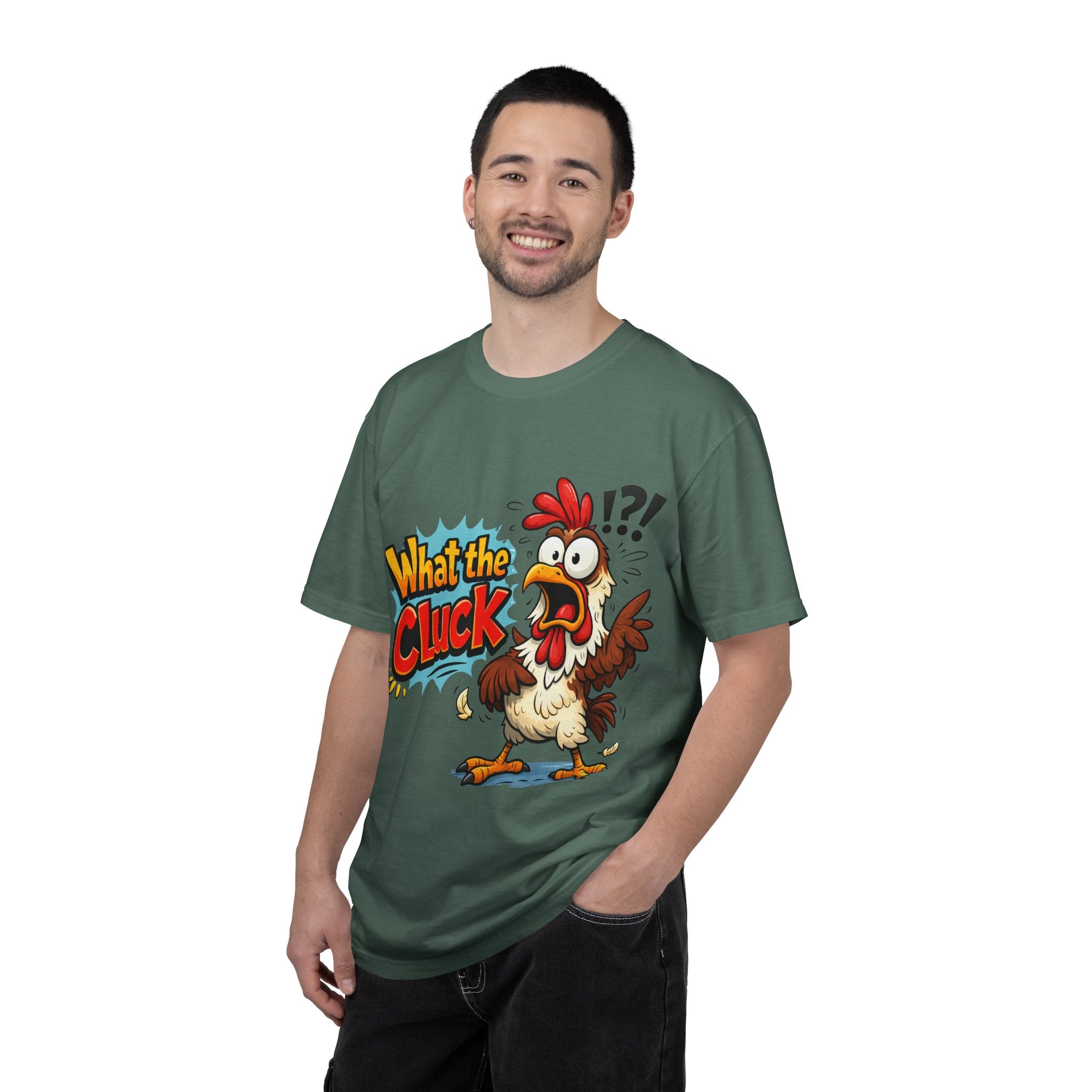 What the Cluck! Funny Chicken Graphic T-Shirt — Humorous Farm Animal Tee