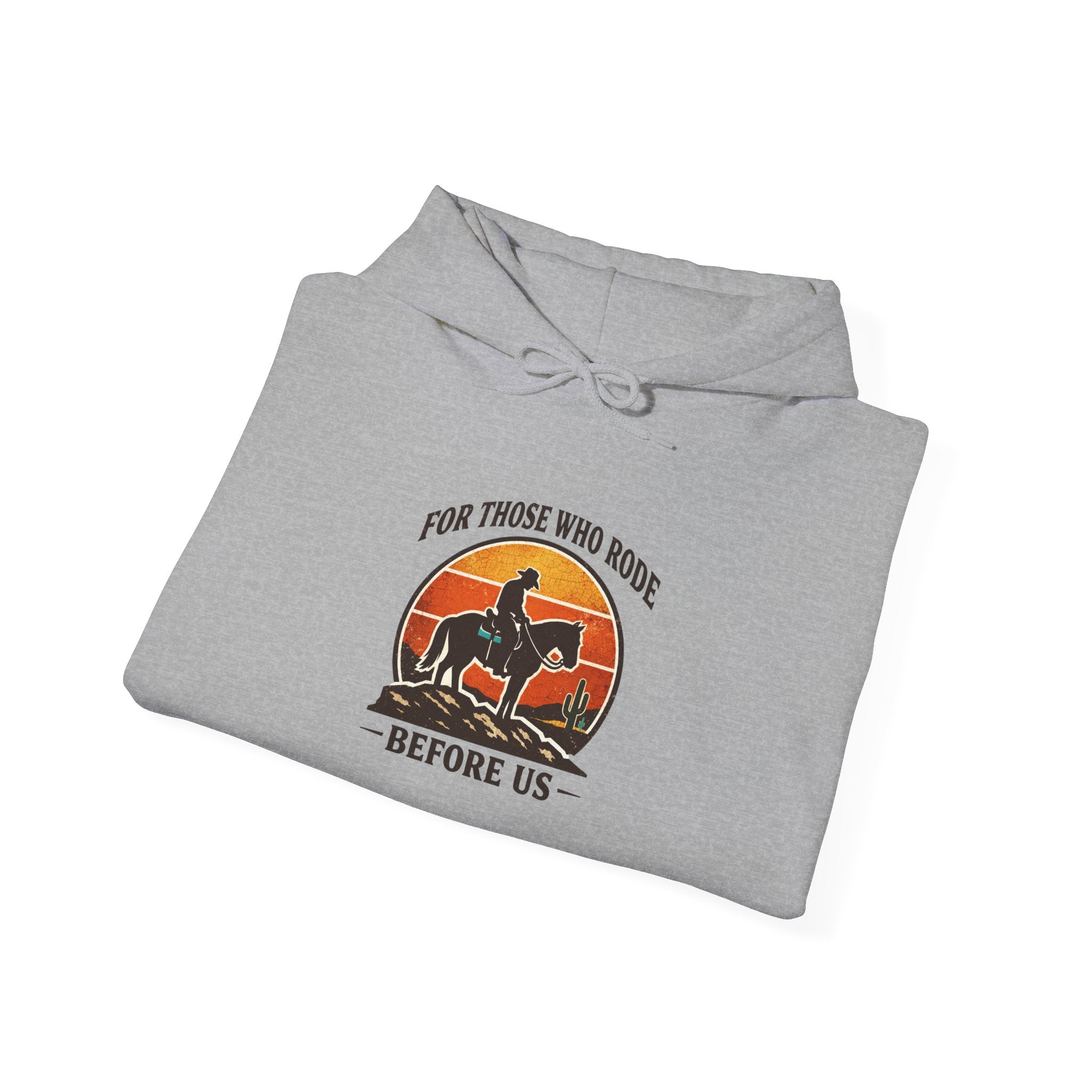 Cowboy Silhouette Hoodie | Western Americana, Vintage Frontier Rodeo