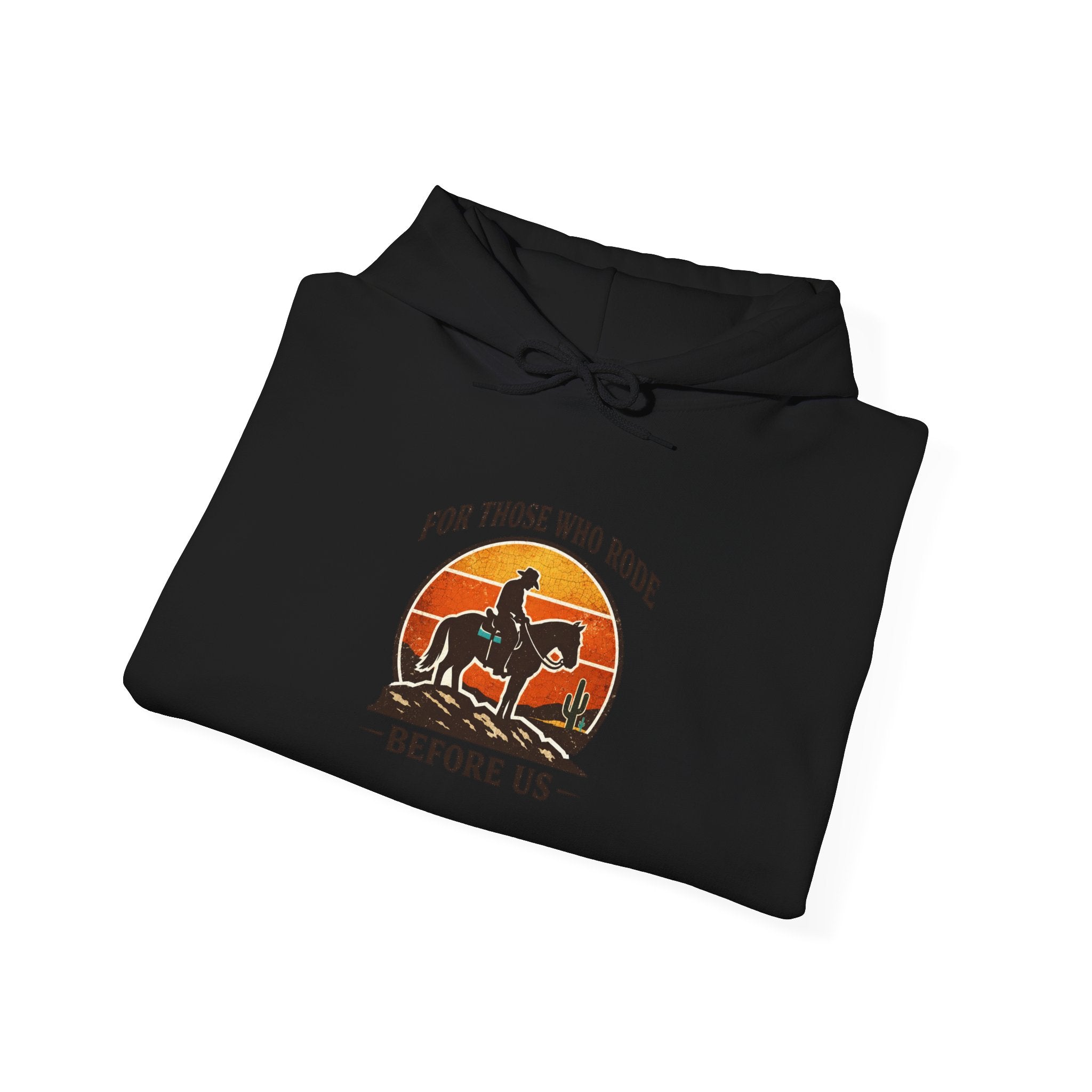 Cowboy Silhouette Hoodie | Western Americana, Vintage Frontier Rodeo