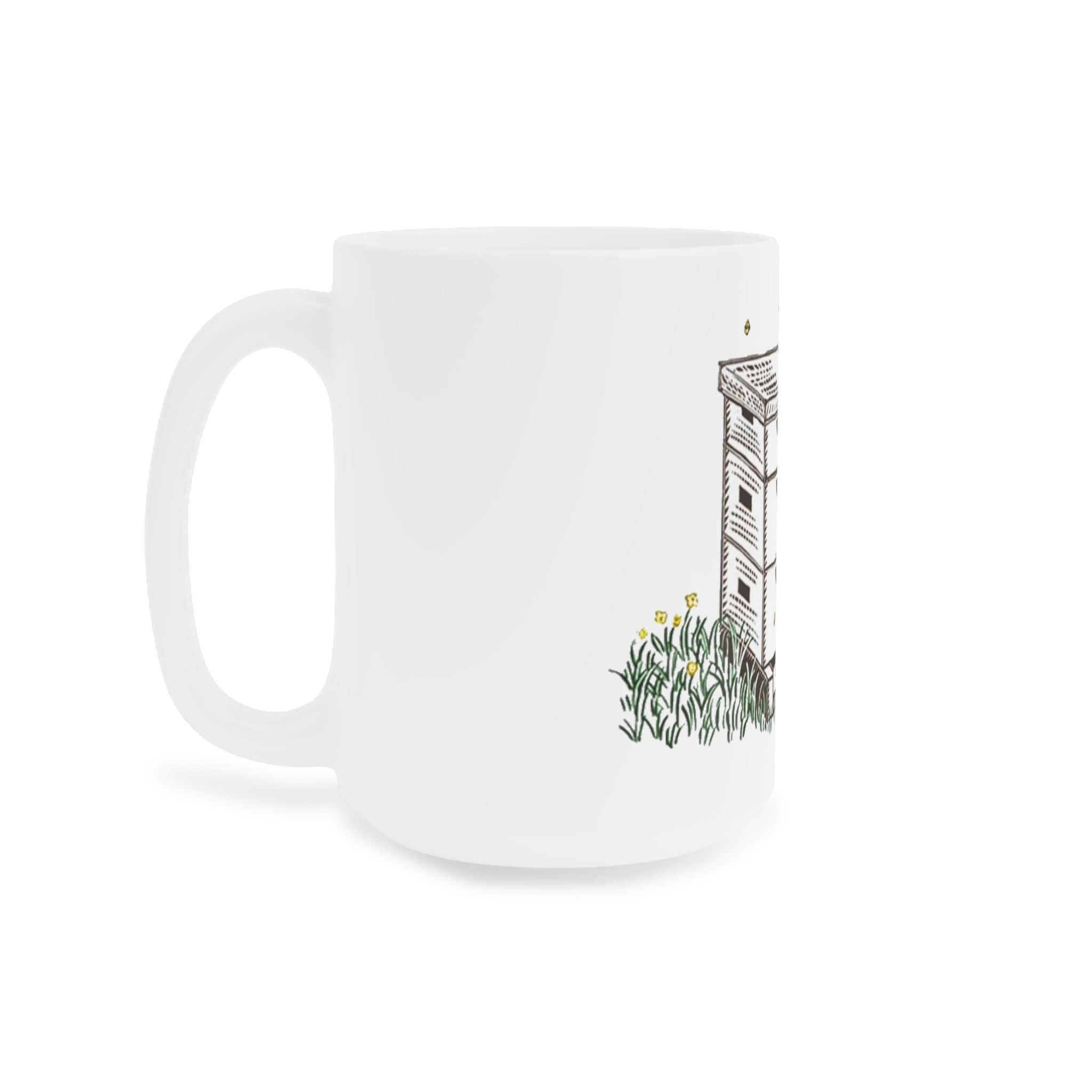 Beehive 'My Happy Place' Ceramic Mug — Beekeeper Gift