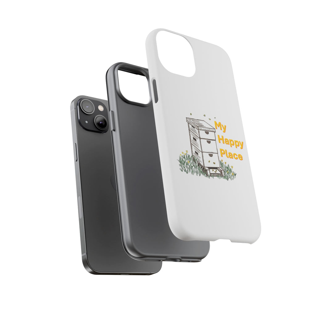 Phone Case — 'My Happy Place' Bee Hive Design Protective Cover