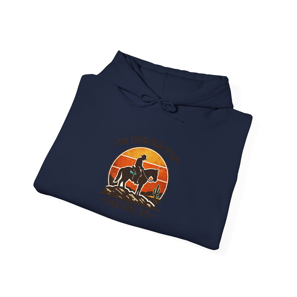 Cowboy Silhouette Hoodie | Western Americana, Vintage Frontier Rodeo