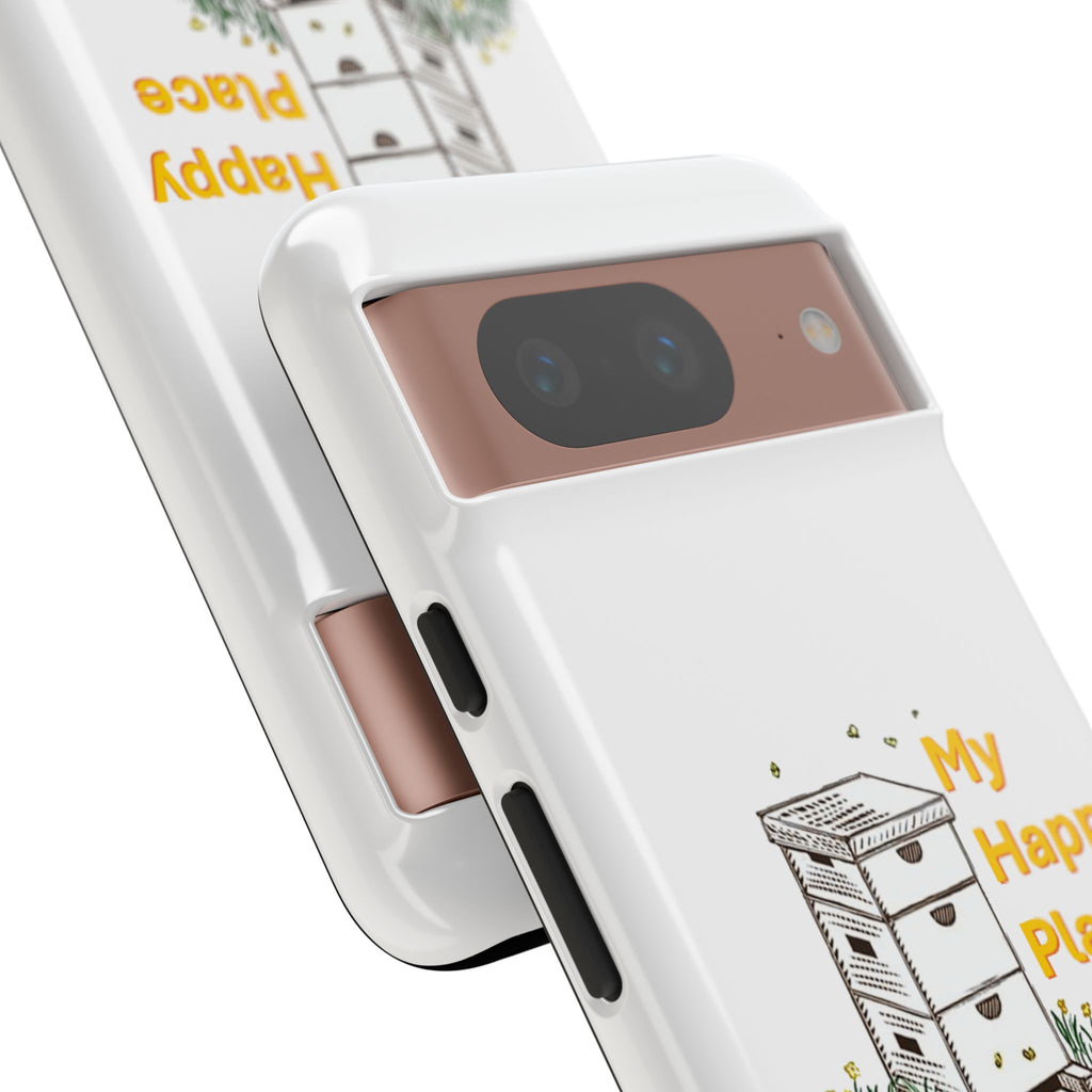 Phone Case — 'My Happy Place' Bee Hive Design Protective Cover