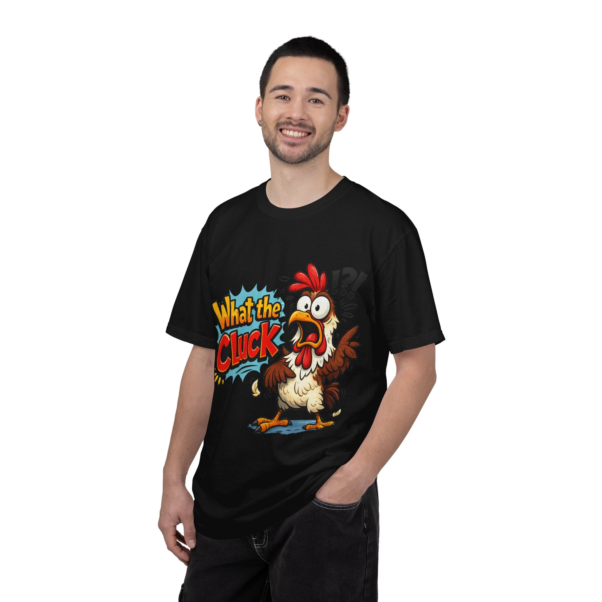 What the Cluck! Funny Chicken Graphic T-Shirt — Humorous Farm Animal Tee