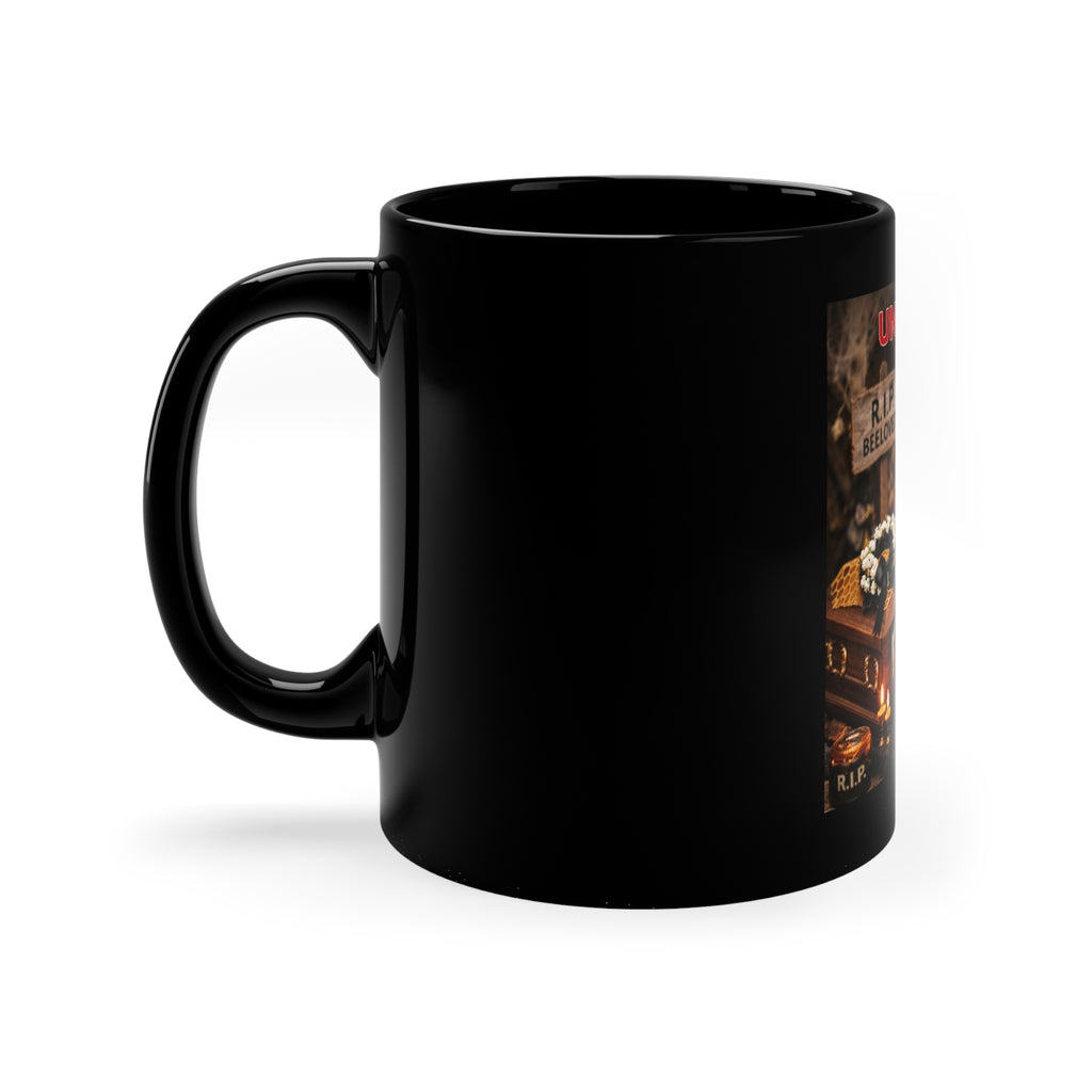Undertaker Bee Coffee Mug - Gothic Funeral Cute 11oz Black Mug