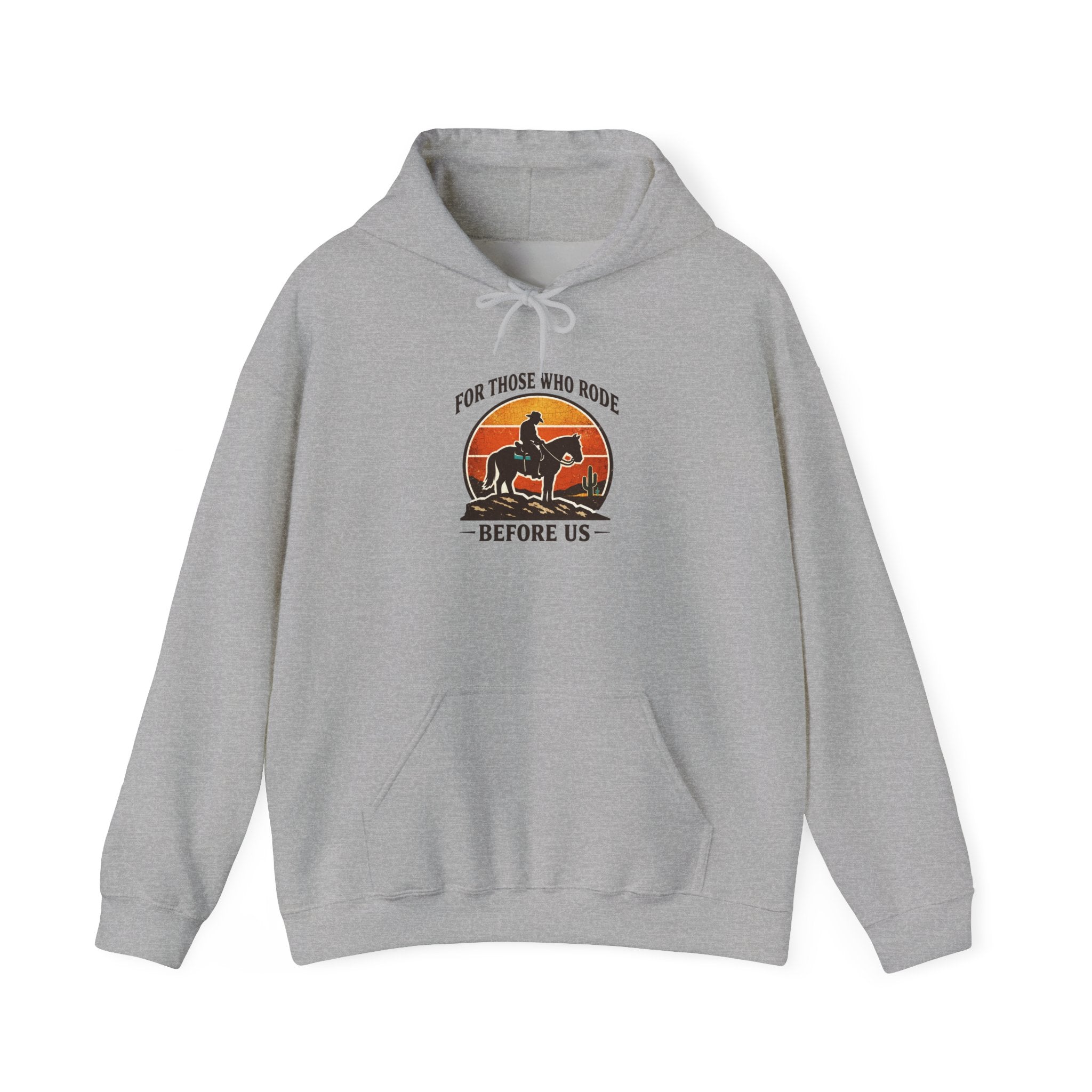 Cowboy Silhouette Hoodie | Western Americana, Vintage Frontier Rodeo