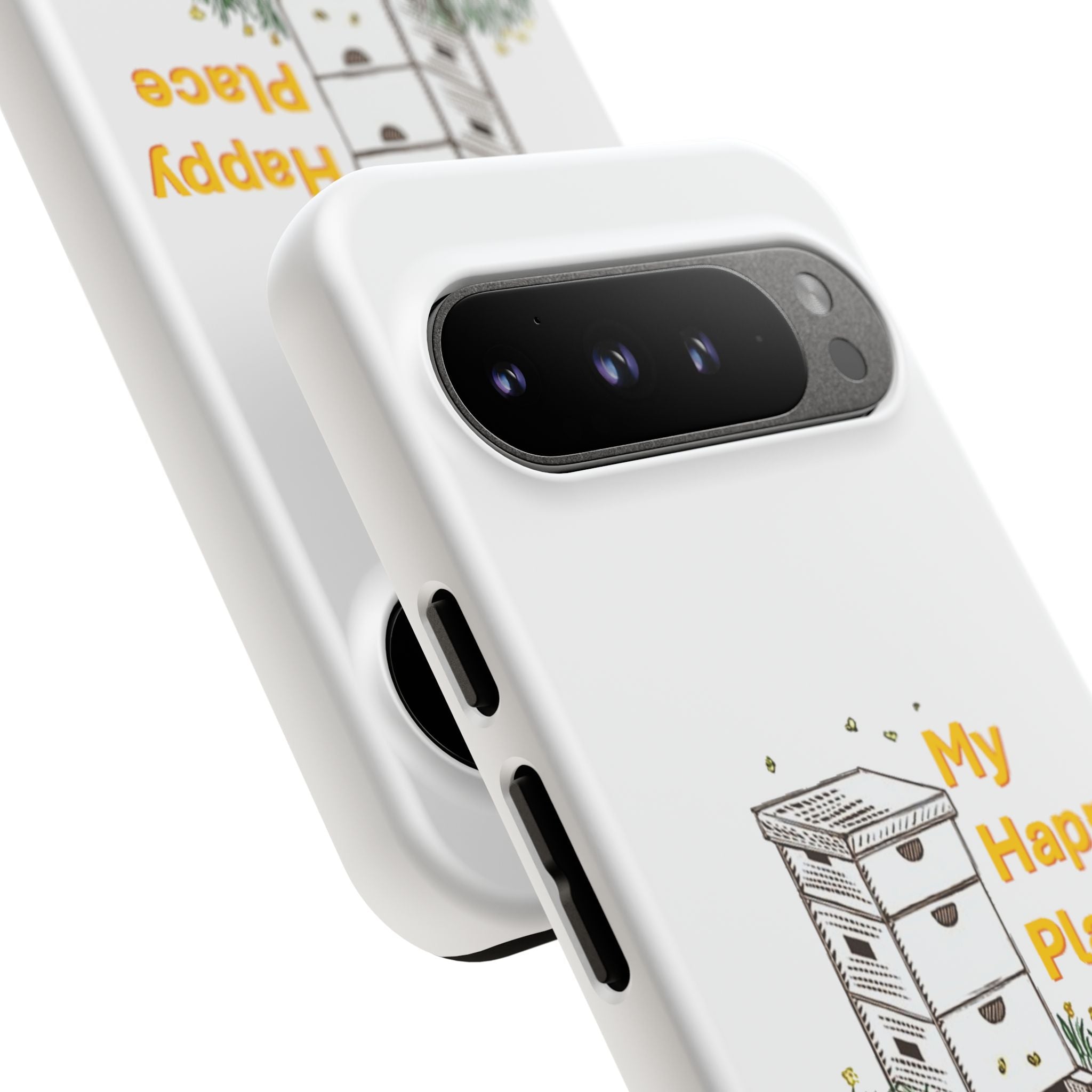 Phone Case — 'My Happy Place' Bee Hive Design Protective Cover