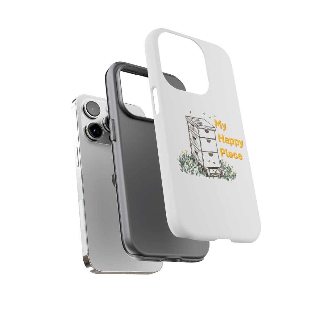 Phone Case — 'My Happy Place' Bee Hive Design Protective Cover