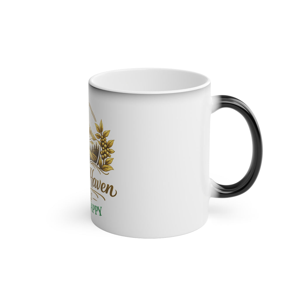 Hilltop Haven Farms Magic Mug — “Brew Happy” Farmhouse Coffee Cup