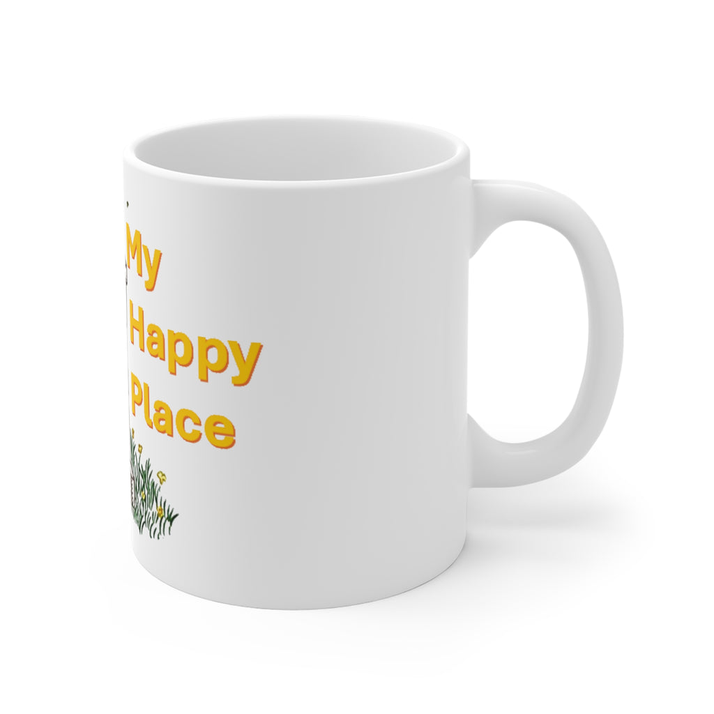 Beehive 'My Happy Place' Ceramic Mug — Beekeeper Gift