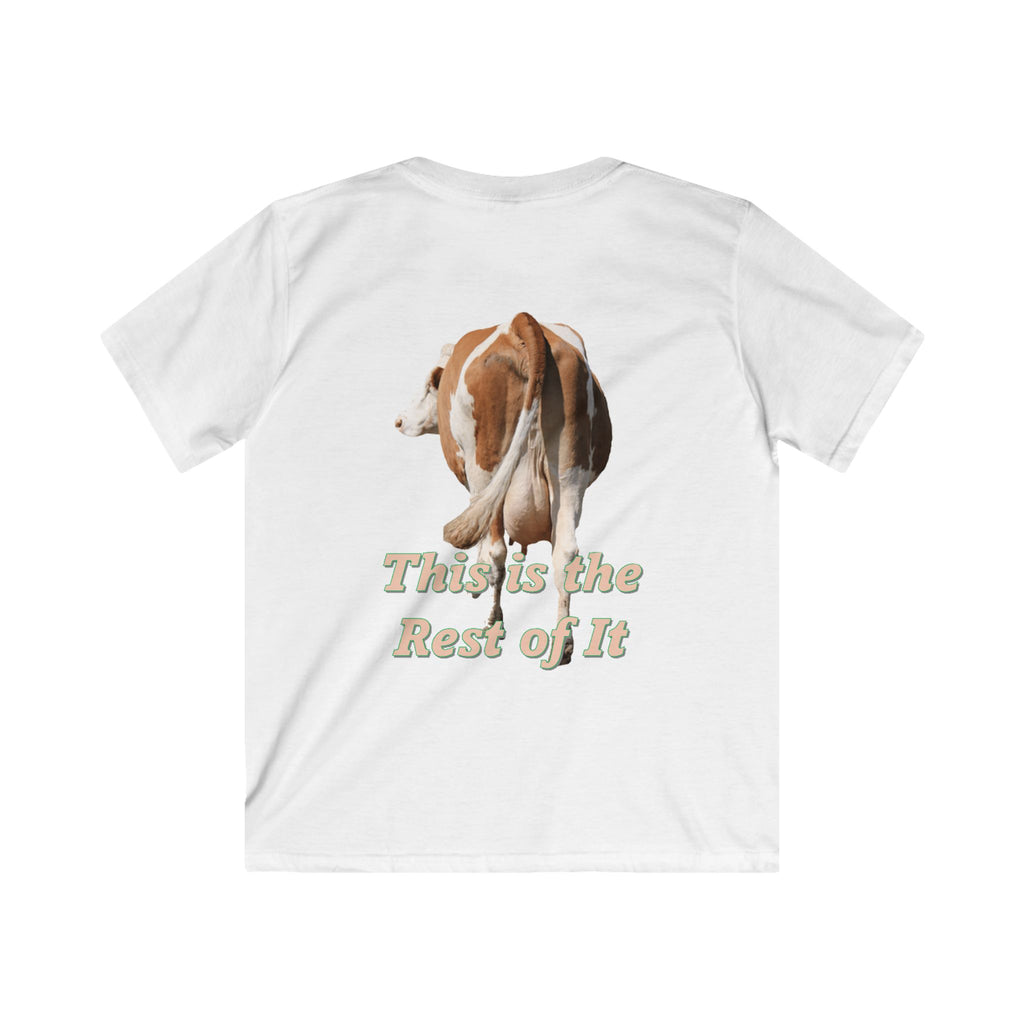 Kids Cow Graphic Tee — "This is a Cow / This is the Rest of It" Cute Farm Animal T‑Shirt for Children