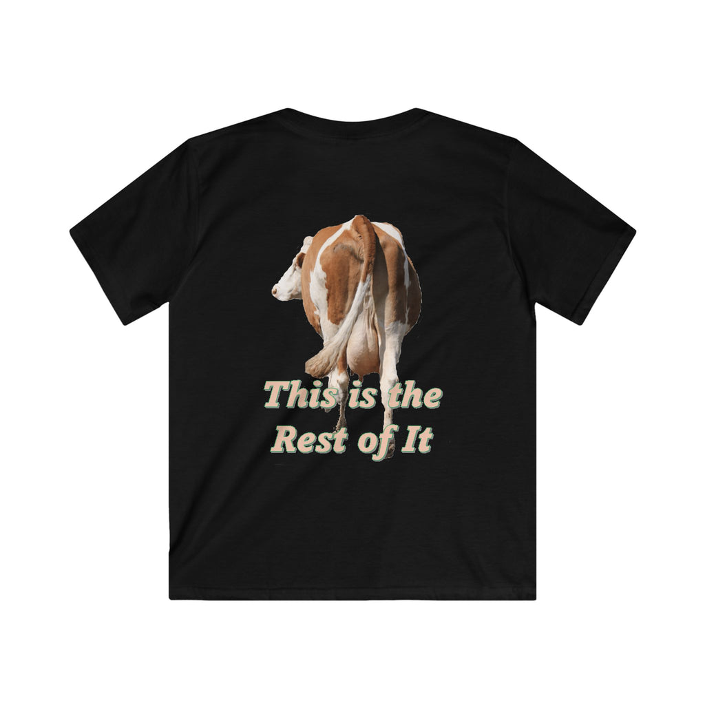 Kids Cow Graphic Tee — "This is a Cow / This is the Rest of It" Cute Farm Animal T‑Shirt for Children
