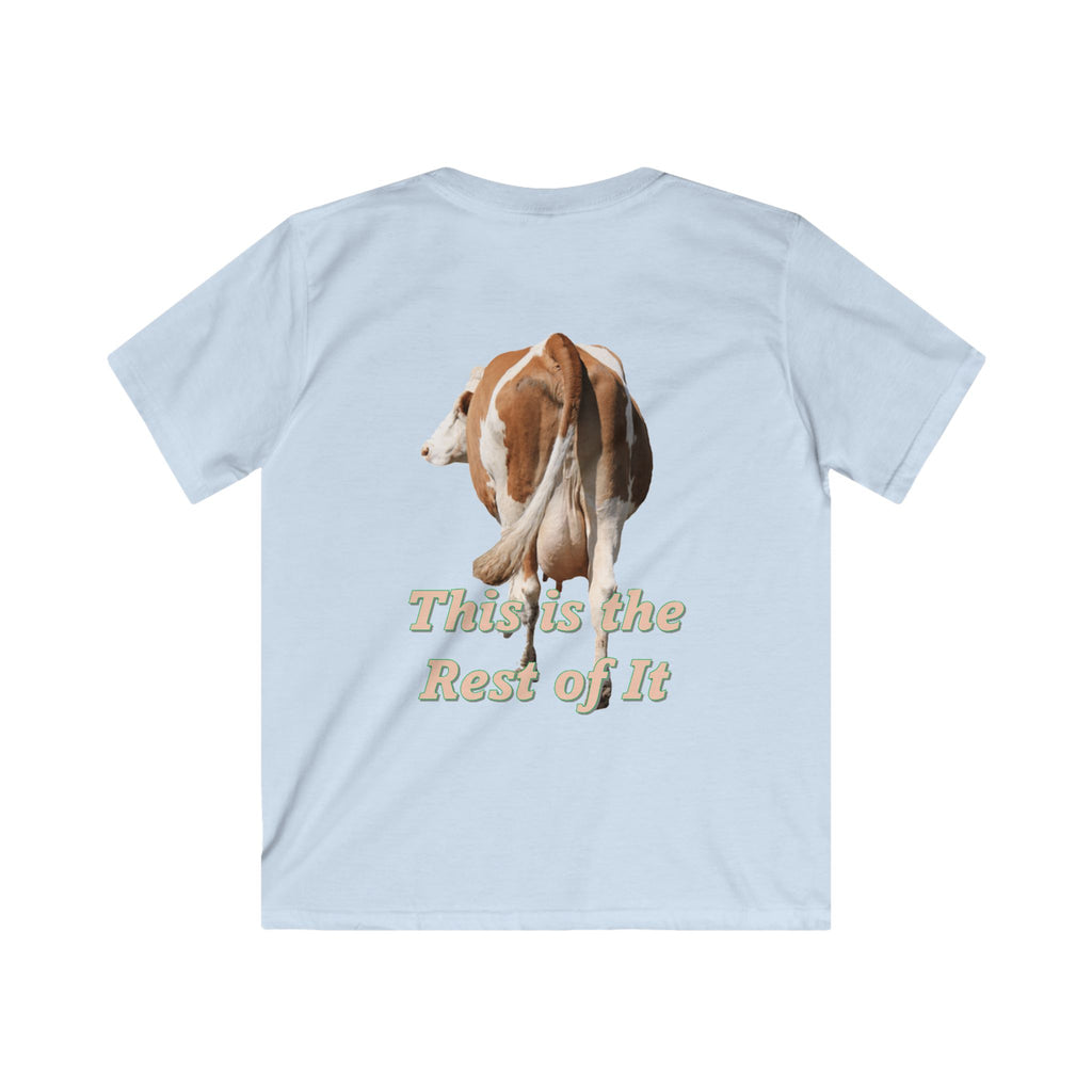 Kids Cow Graphic Tee — "This is a Cow / This is the Rest of It" Cute Farm Animal T‑Shirt for Children